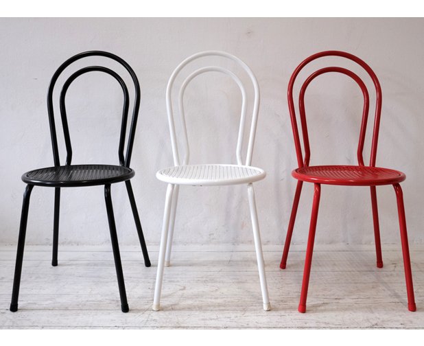 Stuhl, Stahl, lackiert, VEB, Halle, DDR 1.jpg