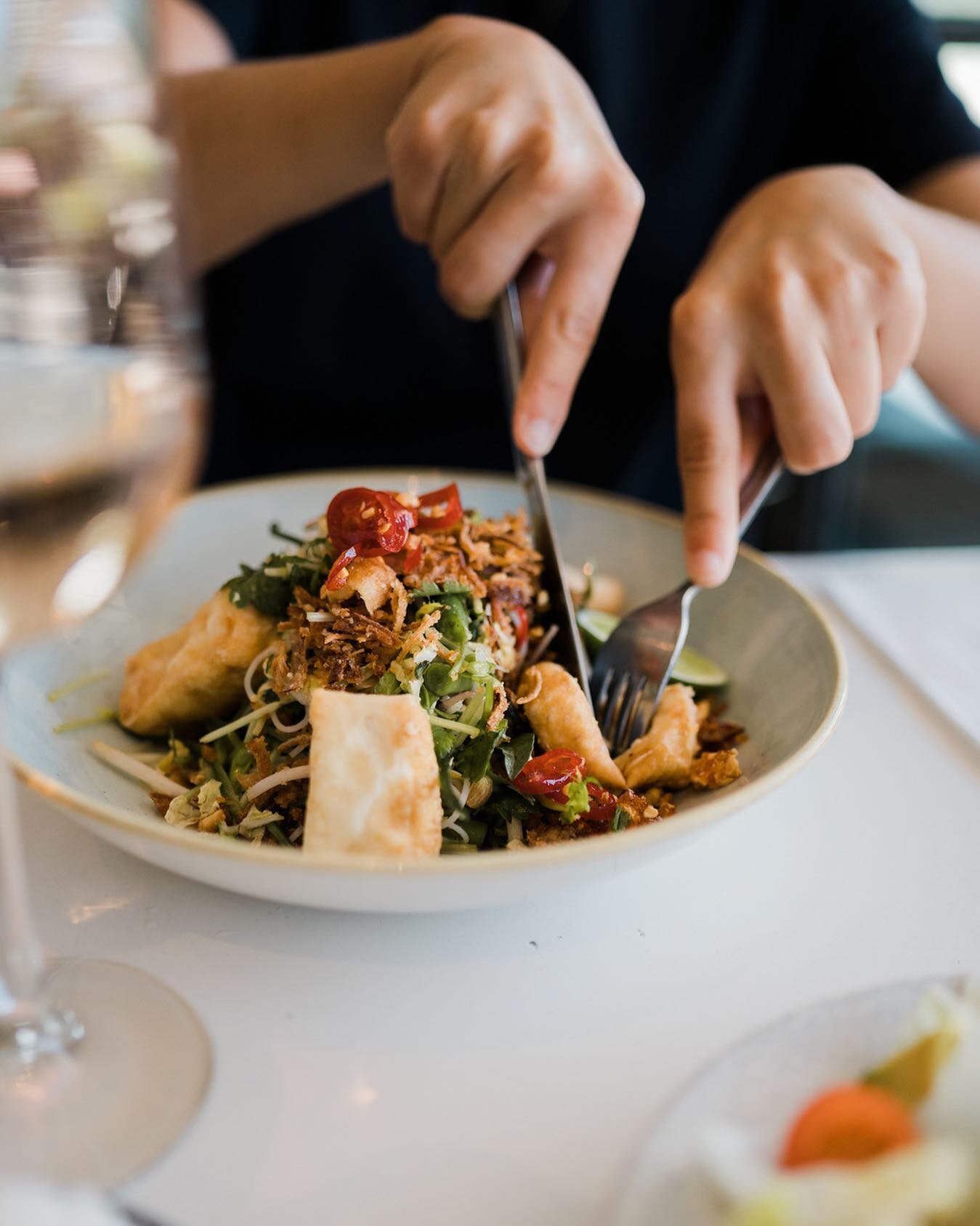 Feeling like you need a healthy option following the weekend? Try our light yet delicious Thai salt and pepper fried tofu salad with candied chill, peanut praline, rice noodles sriracha and lime dressing. It's gluten free, vegan and also available fo