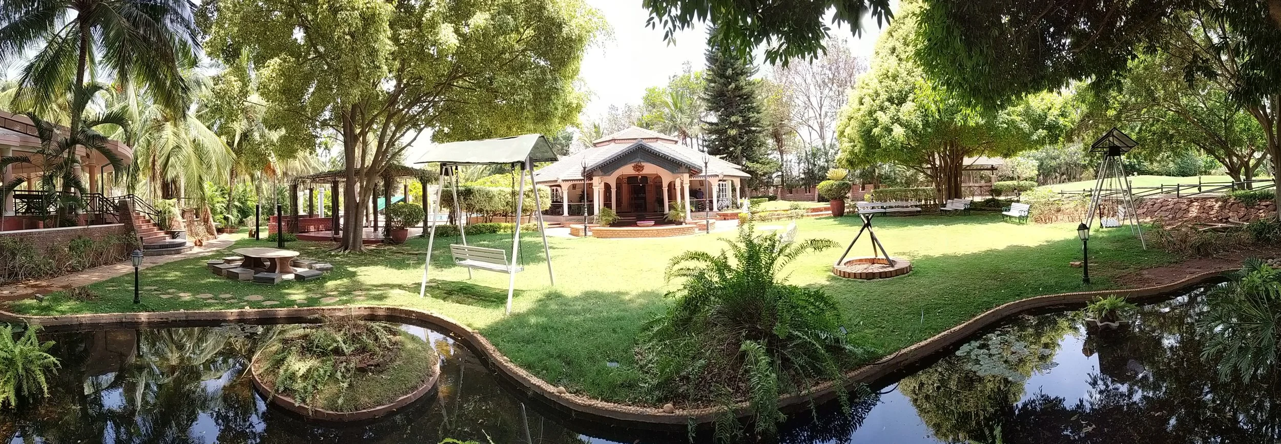 The new resort setting with adventure paths for children.