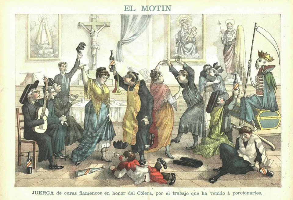 La juerga de los curas flamencos en honor del cólera