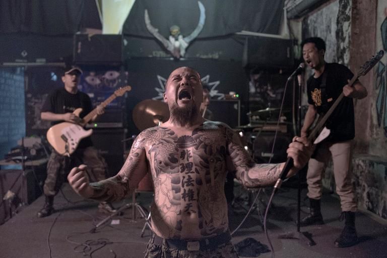 Una banda skinhead durante un festival celebrado en Kuala Lumpur en enero de 2015