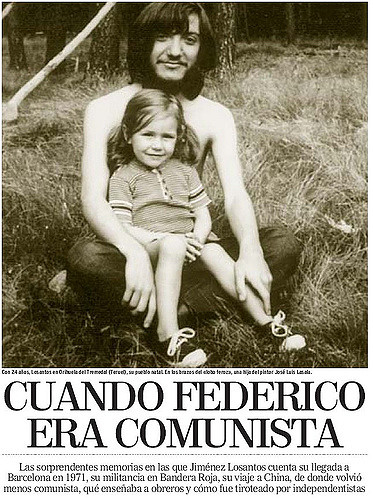 Reportaje sobre el pasado político de Losantos. La fotografía, fechada en 1971, pertenece a la época en que formaba parte de organización comunista Bandera Roja