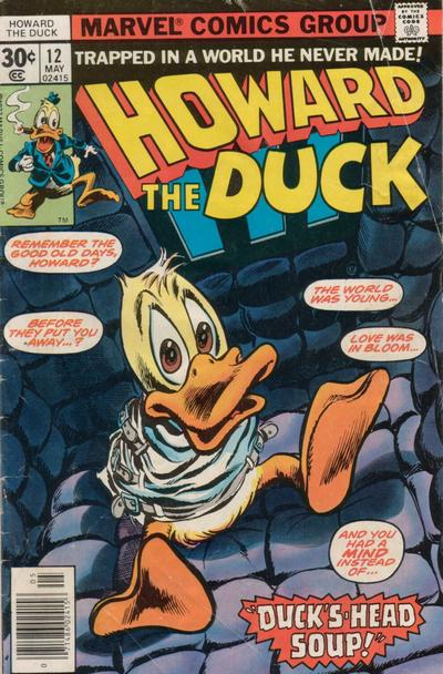 Portada de Howard the Duck (Vol. 1, número 12, mayo de 1977)