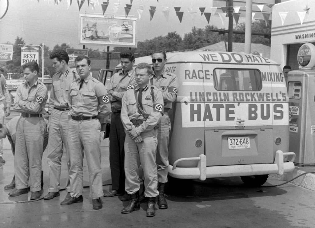 Los «autobuses del odio» organizador por Rockwell, Patler y el Partido Nazi (1961)
