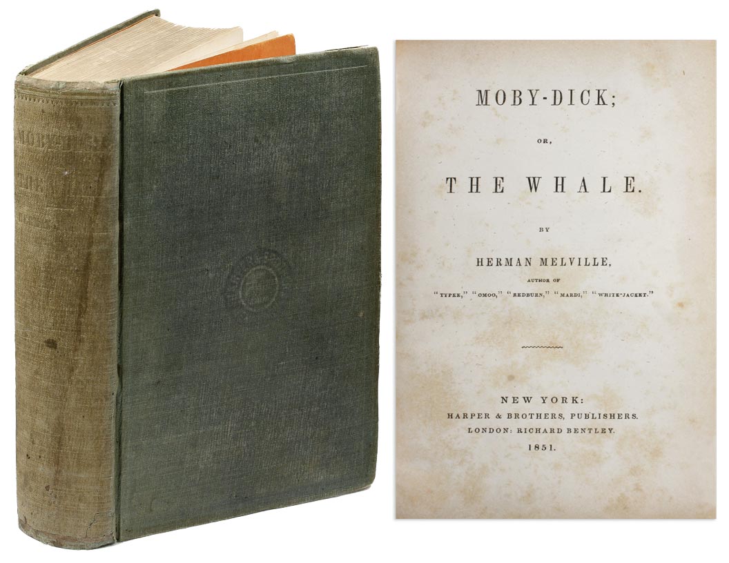 Primera edición de Moby Dick , de Herman Melville (1851)