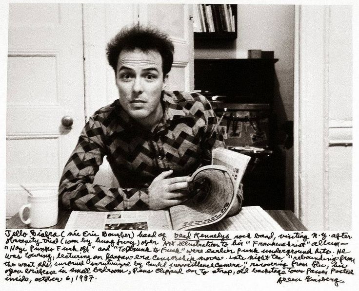 Jello Biafra fotografiado por Allen Ginsberg