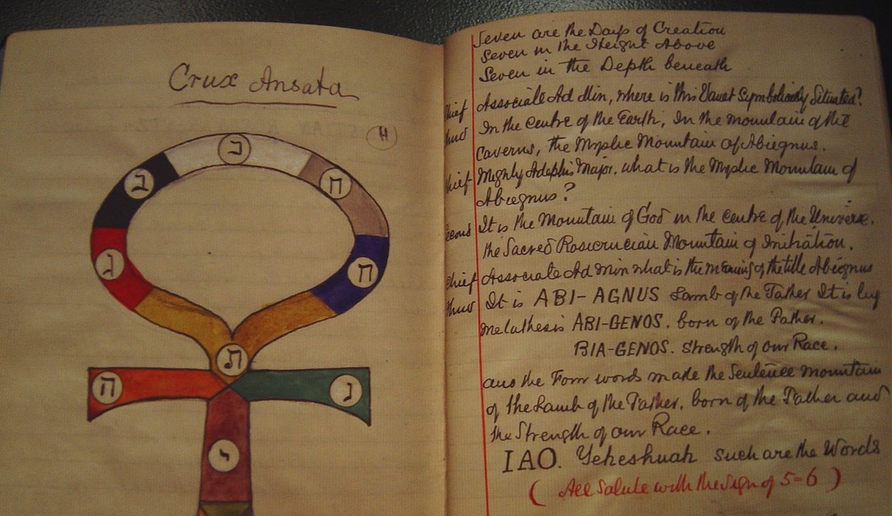 Páginas del diario de hechos mágicos de Yeats (Biblioteca Nacional de Irlanda)
