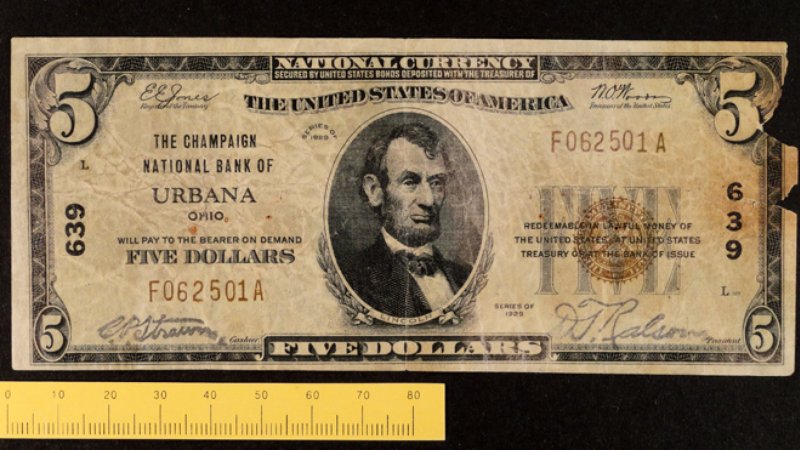 Uno de los billetes falsos de Victor Lustig