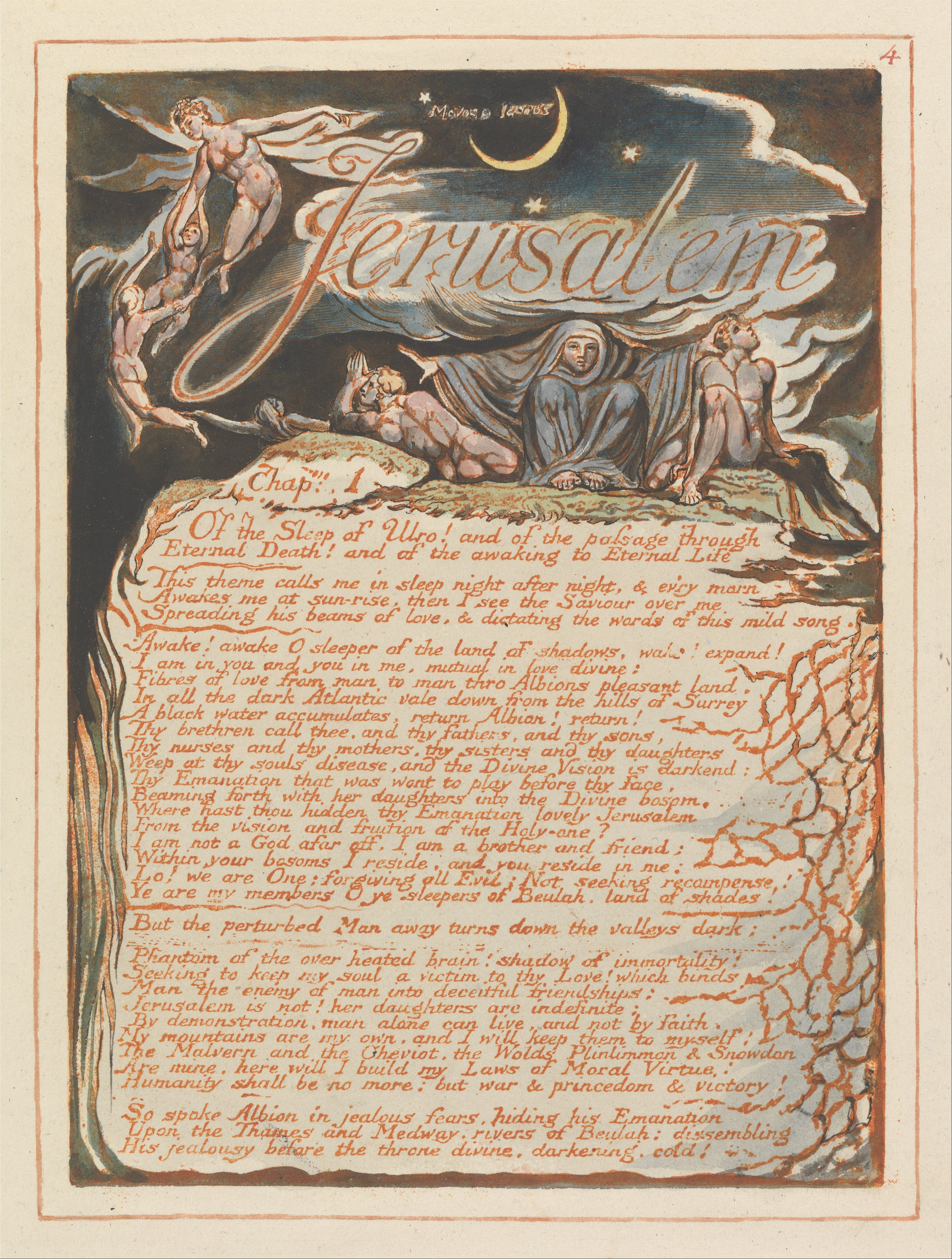Lámina original de Jerusalem de William Blake