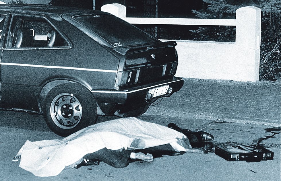 Gerold von Braunmühl tras el atentado que acabó con su vida