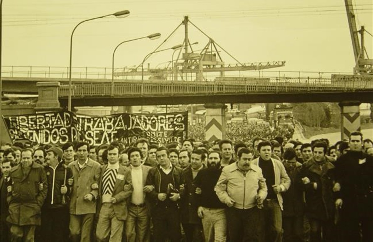Los trabajadores de Seat toman las calles de Barcelona en protesta por los detenidos.