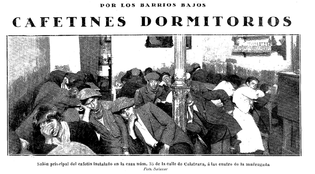 El terrible aspecto del cafetín de dormir del número 35 de la calle Calatrava