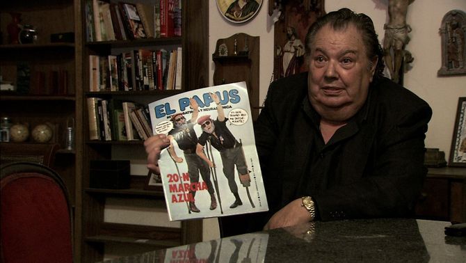 Alberto Royuela en una imagen del documental sobre el atentado contra El Papus