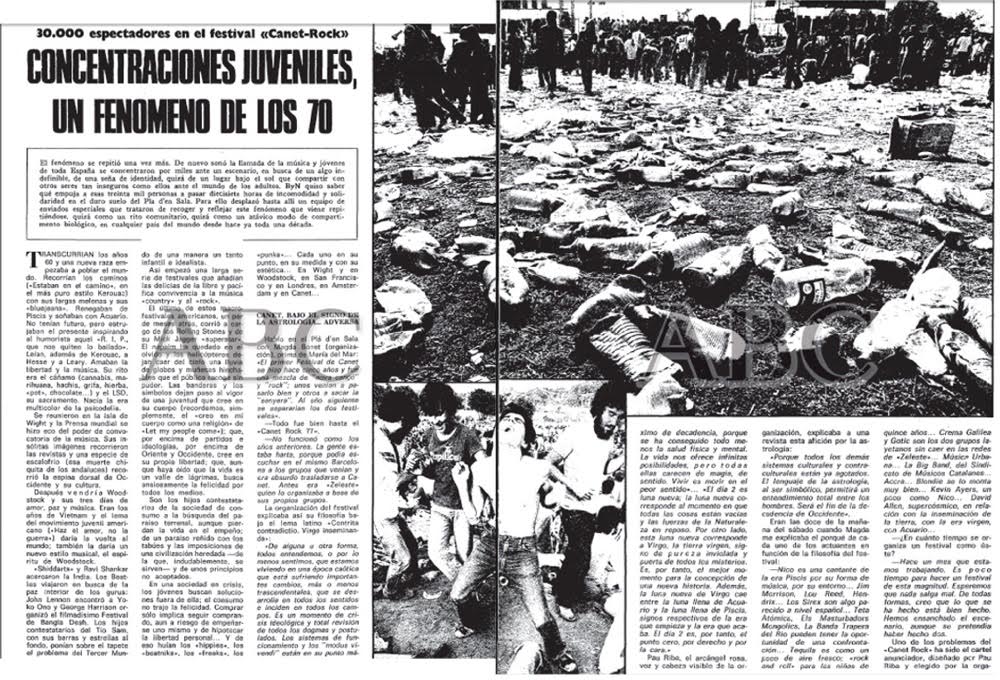 ABC, reportaje sobre el Canet Rock 78