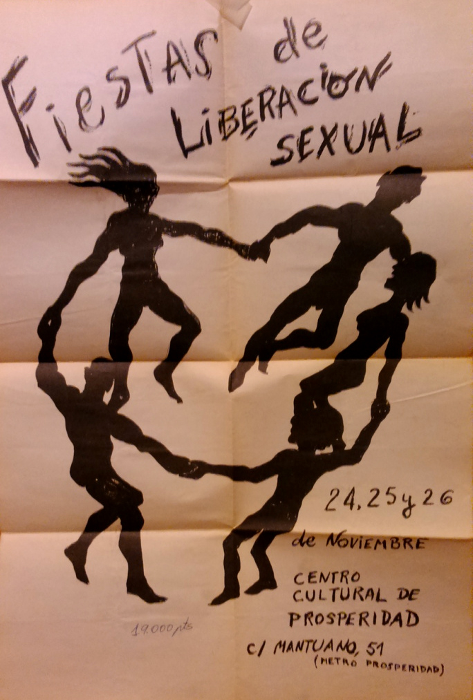 Cartel de las jornadas sobre liberación sexual organizadas en el Centro Cultural de Prosperidad