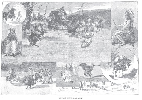La Ilustración Catalana , el 31 de diciembre de 1889, publicó estas ilustraciones que recogen varios momentos del show en Barcelona