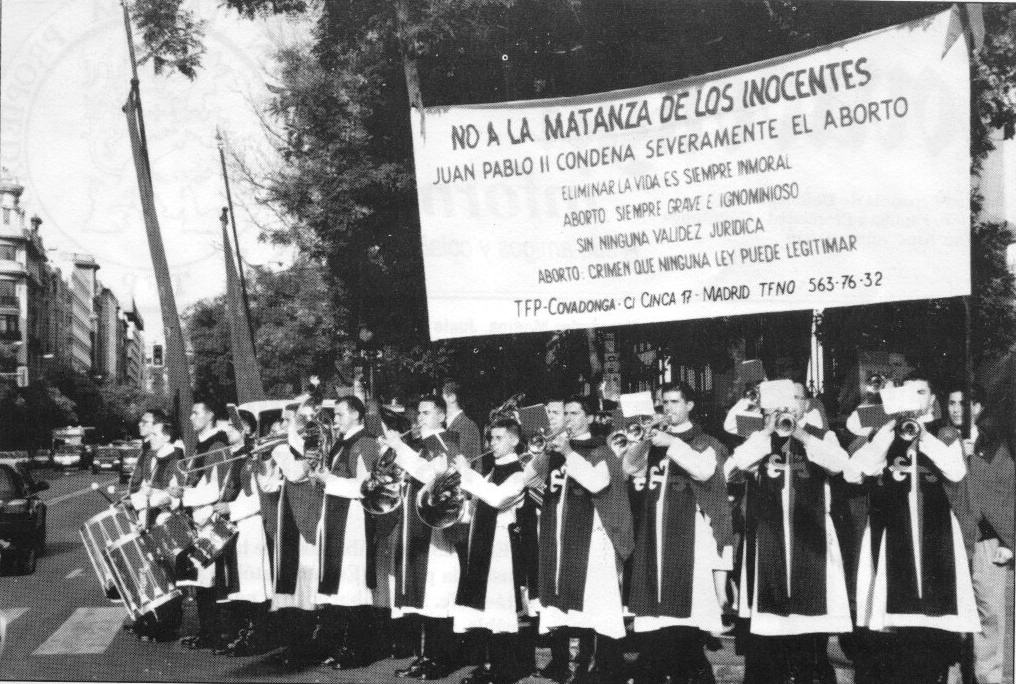 Acto contra el aborto en el centro de Madrid