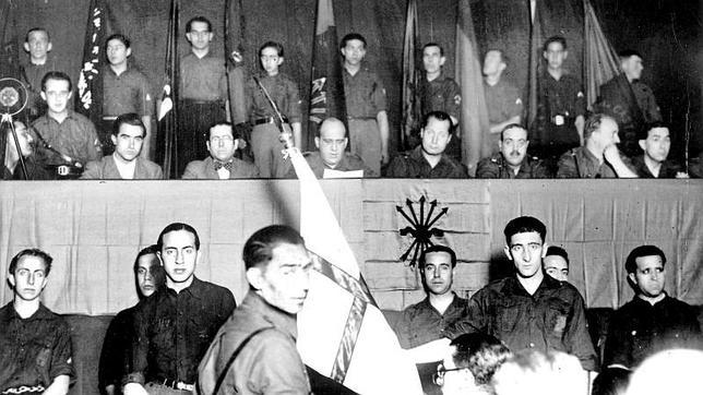 Mitin de la Falange, en Zaragoza (1936)