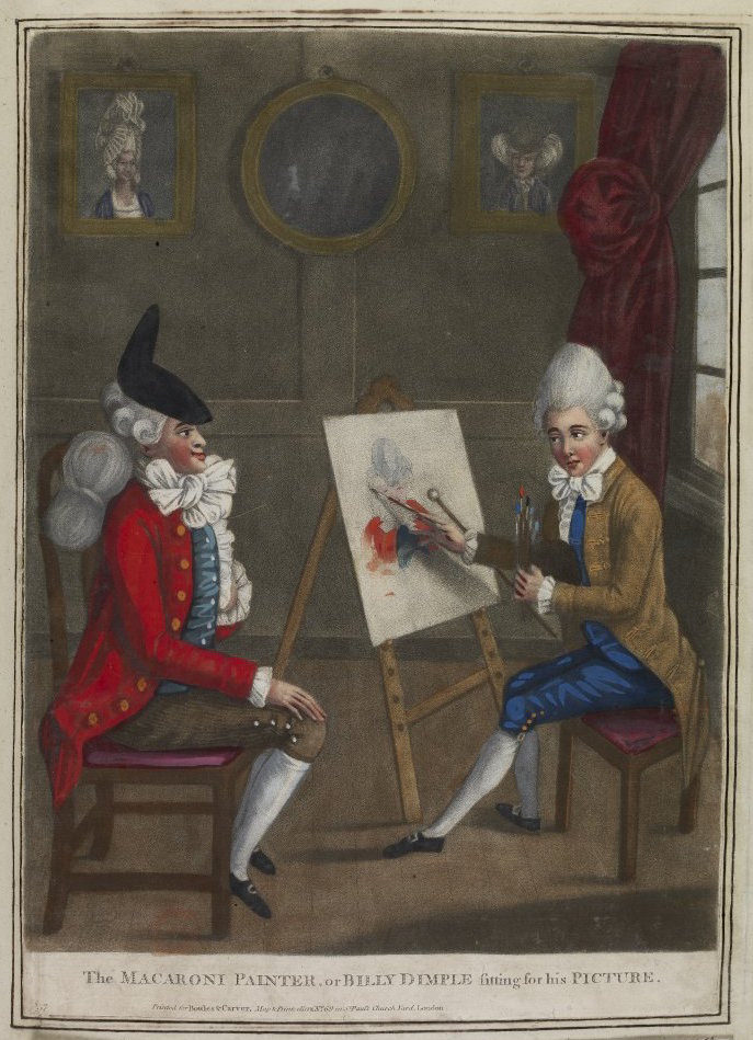 Macaroni painter de Robert Dighton