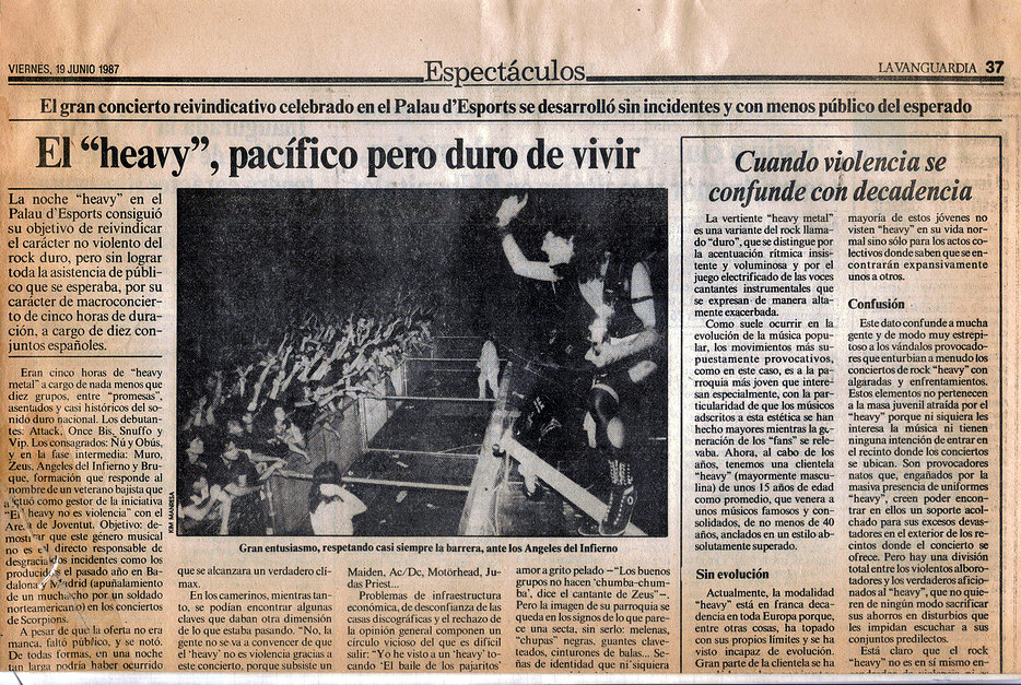 «El “heavy”, pacífico pero duro de vivir». La Vanguardia