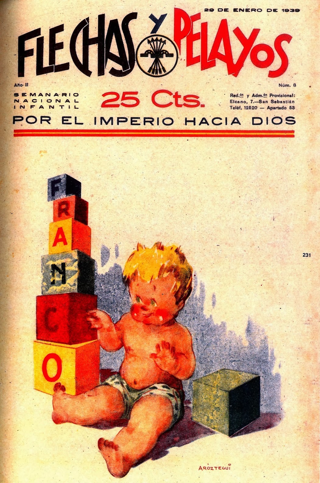 Portadas y almanaque de Flechas y Pelayos