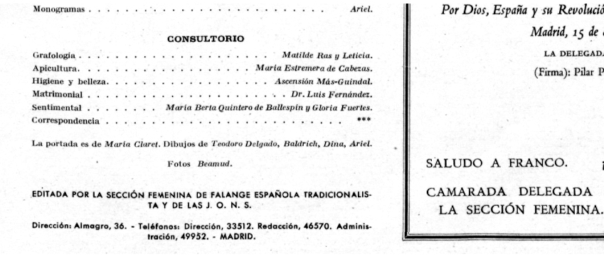 Gloria Fuertes como encargada del consultorio «Sentimental»