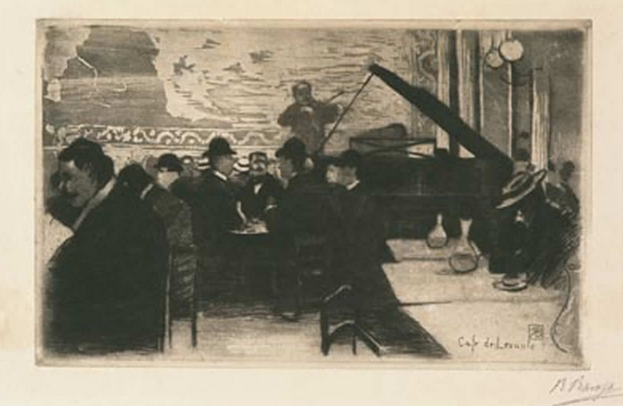 Ricardo Baroja y su dibujo del Café de Levante