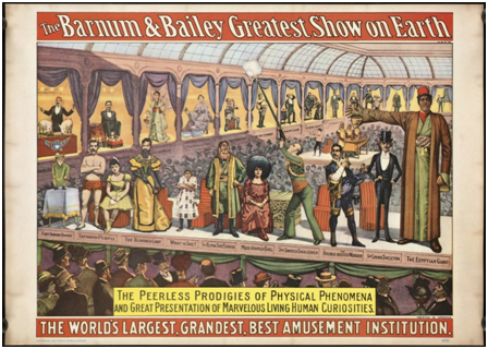 Cartel del circo de prodigios de Barnum & Bailey
