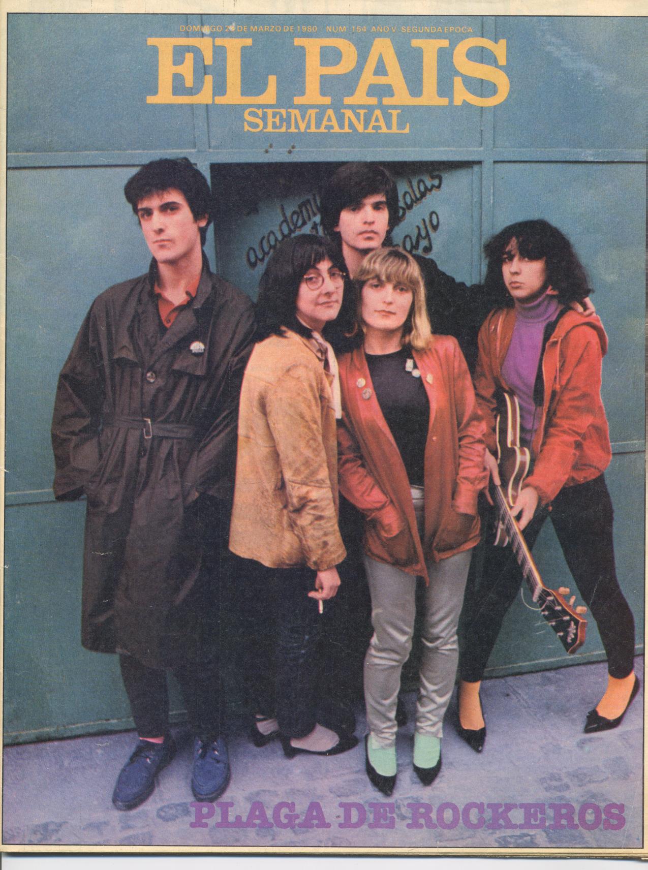 «Plaga de rockeros». Portada de El País Semanal (marzo de 1980)