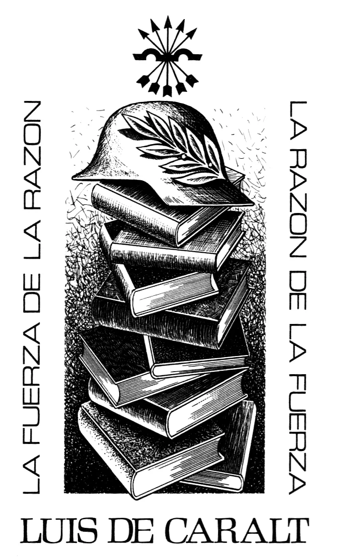 Inequívoco exlibris de Luis de Caralt