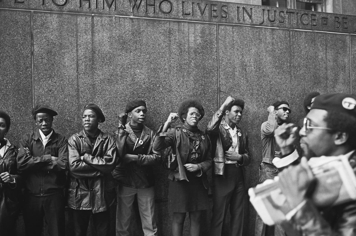 Los Panteras Negras durante una protesta en Nueva York. Fotografía: David Fenton