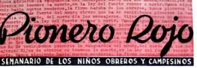 Cabecera Pionero Rojo , el semanario infantil del POUM