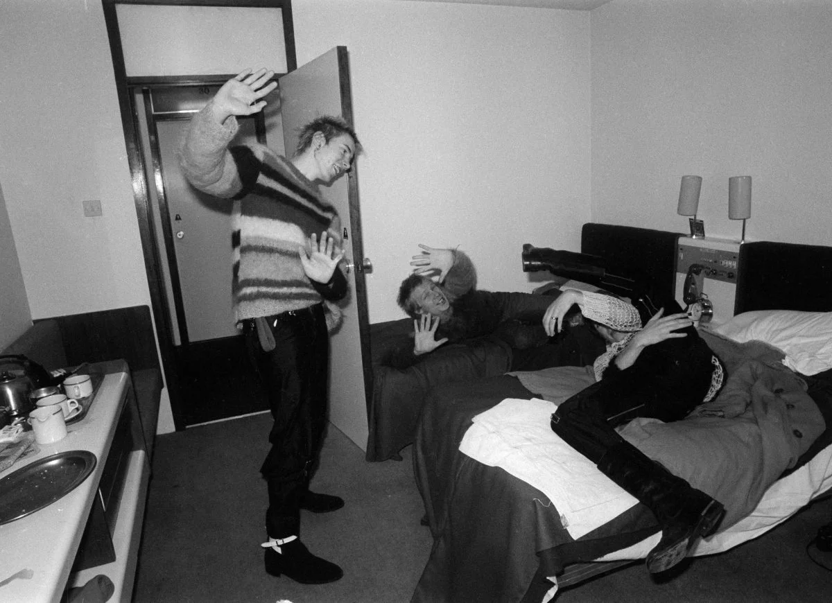 Sex Pistols (Johnny Rotten, Paul Cook y Glen Matlock) Anarchy Tour