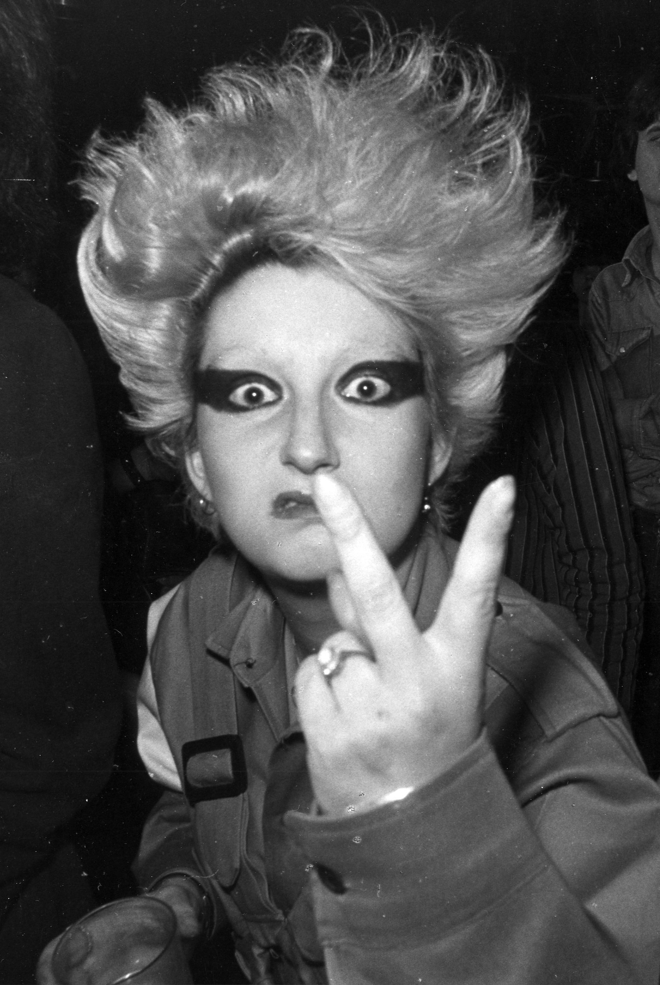 Jordan en una de sus imágenes icónicas de su etapa como musa del punk