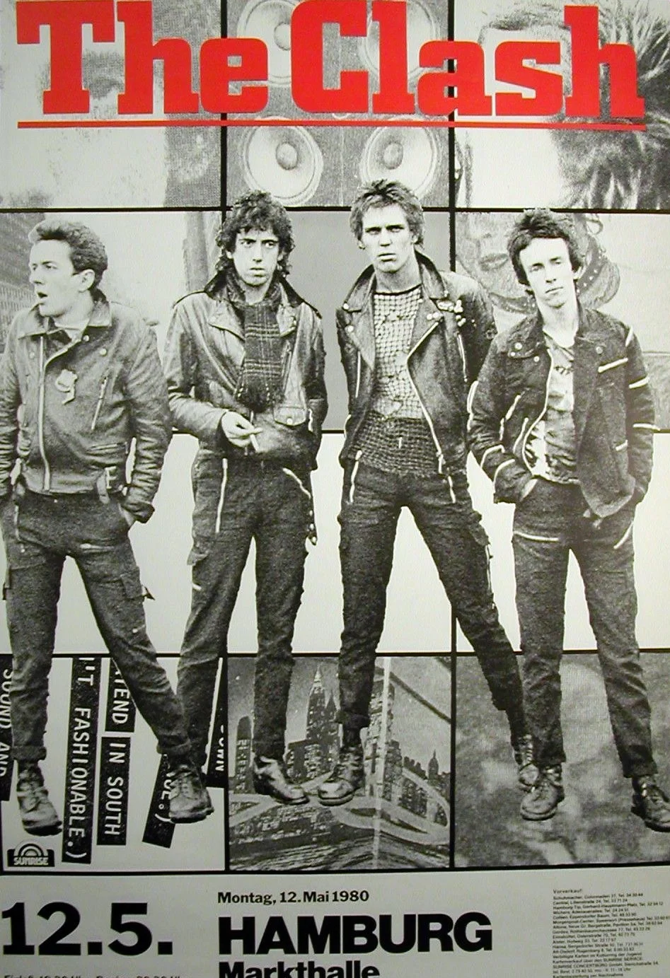 Cartel del show en Hamburgo en la sala Markthalle (12 de mayo de 1980)