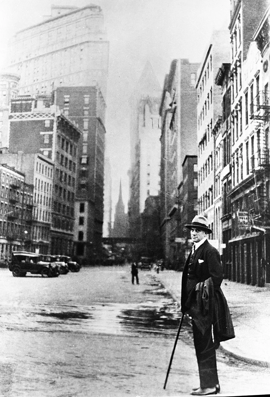 El poeta durante su viaje a Nueva York
