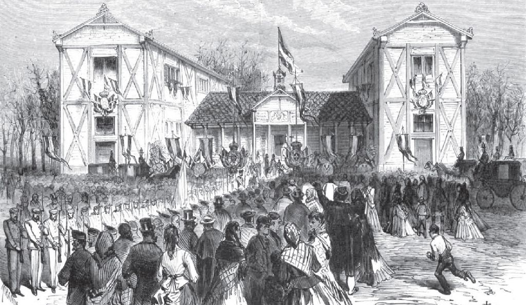 «Inauguración del Asilo de Lavanderas en Madrid, el 24 de enero de 1872». Dibujo de Miranda en en la revista española La Ilustración Española y Americana