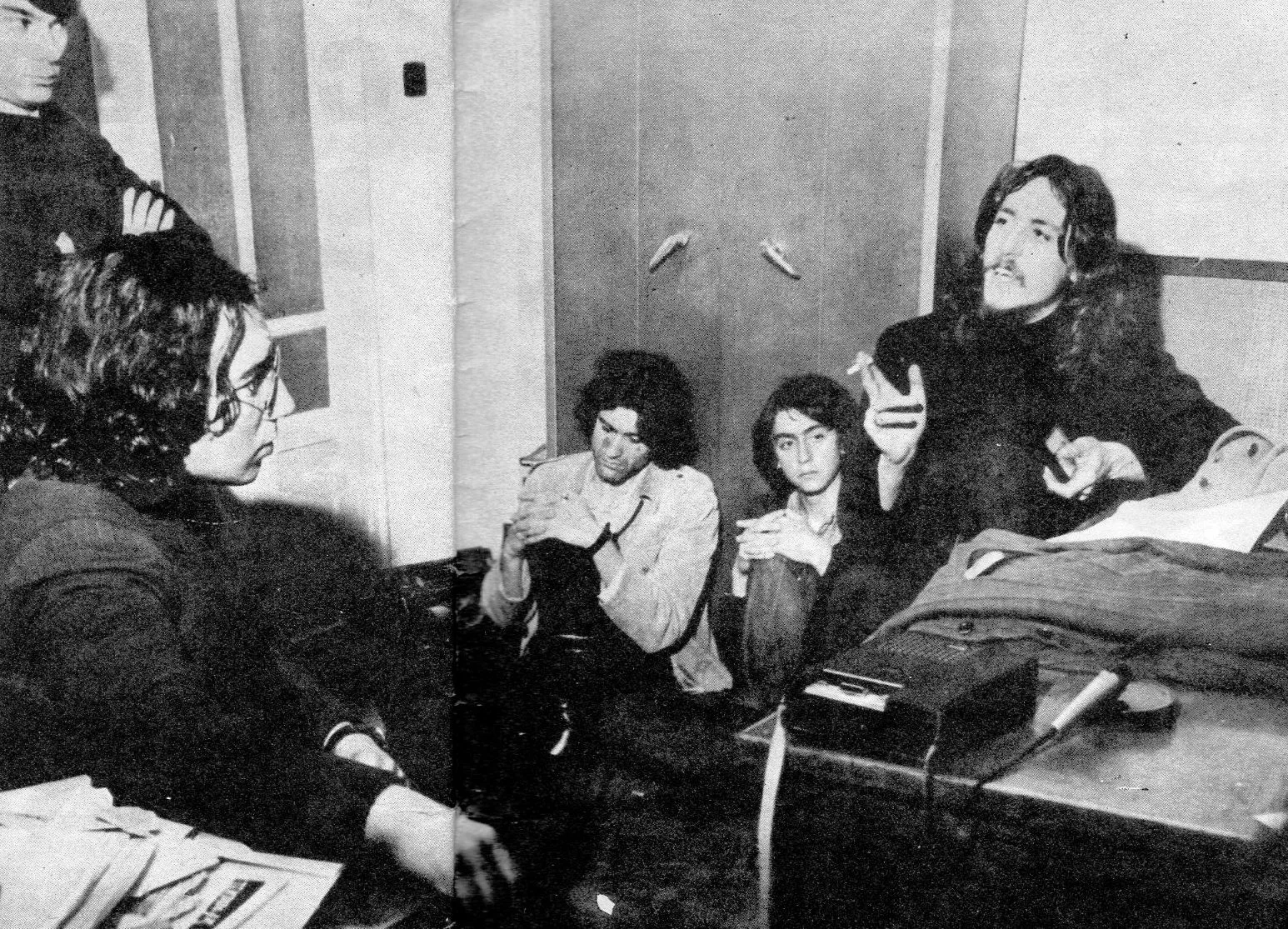 Coloquio sobre música progresiva publicado en Discóbolo el 9 de mayo de 1970. Participan Smash, Máquina!, Música Dispersa y Simun