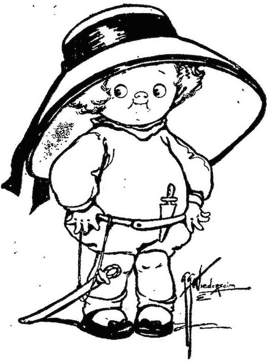 Ilustración de Grace Gebbie para The Turr’ble Tales of Kaptin Kiddo , una historieta escrita por su hermana Margaret G. Hayes a comienzos de siglo