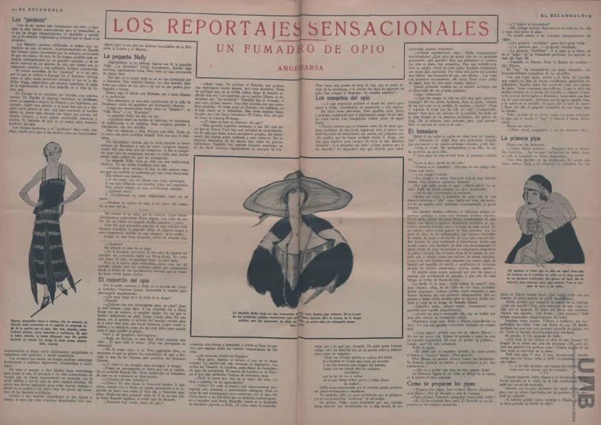 «Un fumadero de opio», segunda referencia al jorobado «camello» ( El Escándalo , 14 de octubre de 1926)
