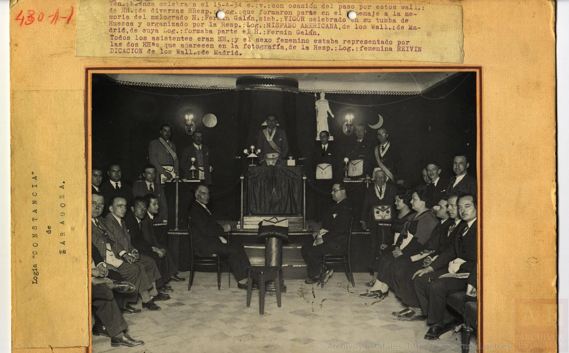 Logia Constancia de Zaragoza (1937)