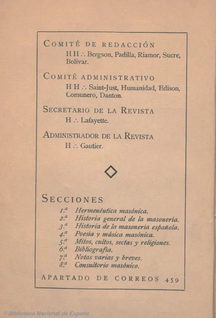 Bergson en el comité de redacción de Latomia (1932)