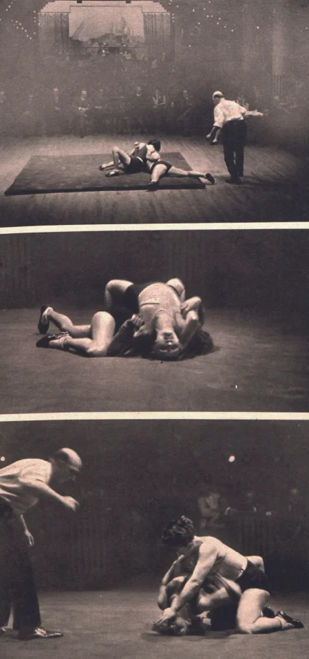 Porter y Zambellí luchan en el Moulin Rouge ( Crónica , marzo de 1931). Fotografías: Marín