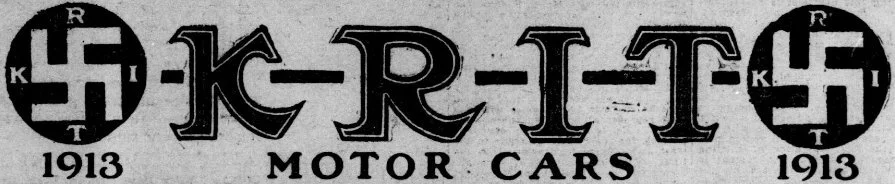 La K-R-I-T Motor Car Company, que usaba una esvástica en su logo, fue una fábrica de automóviles de Detriot que funcionó entre 1909–y 1916