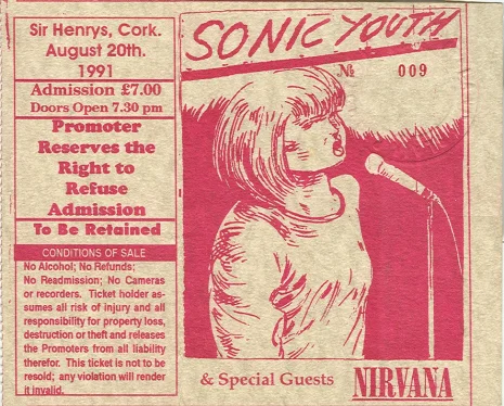 Nirvana teloneando a Sonic Youth (1991)