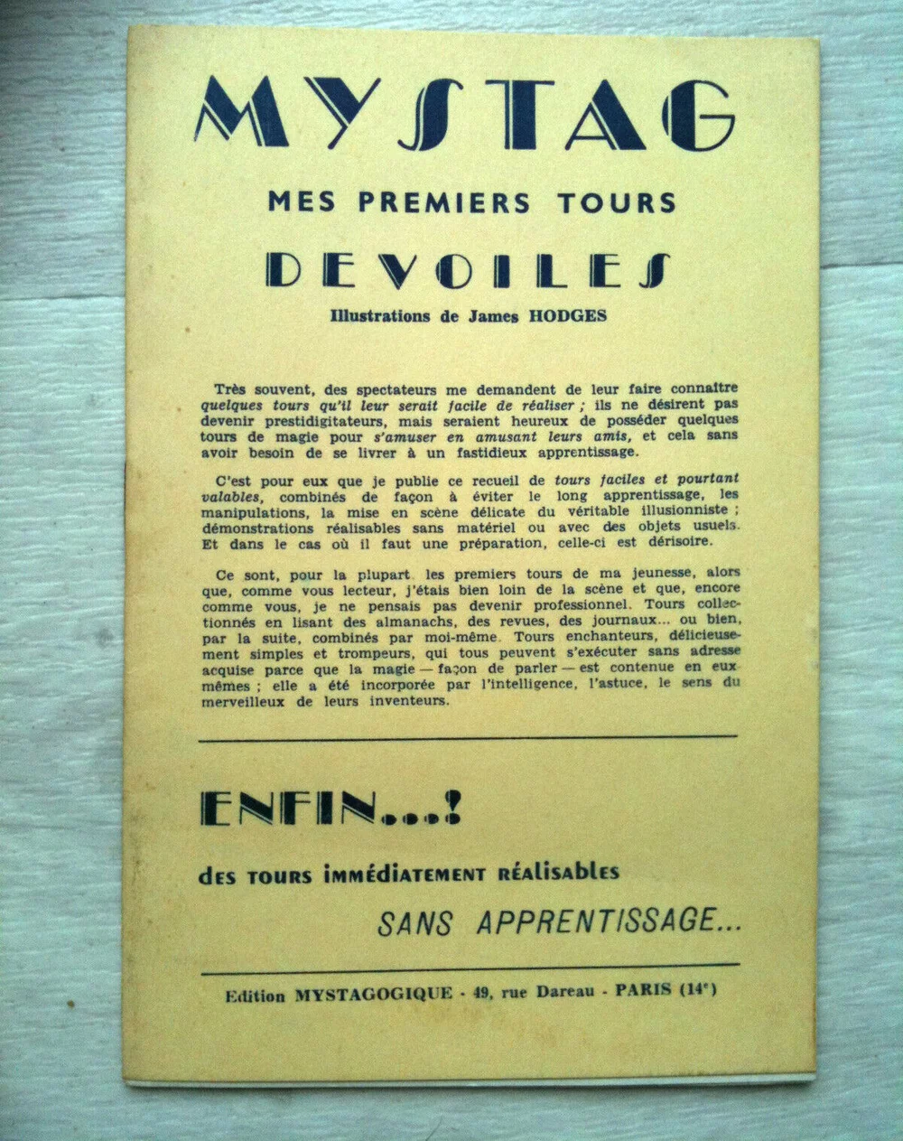 MES PREMIERS TOURS DEVOILES  (MYSTAG, 1961)