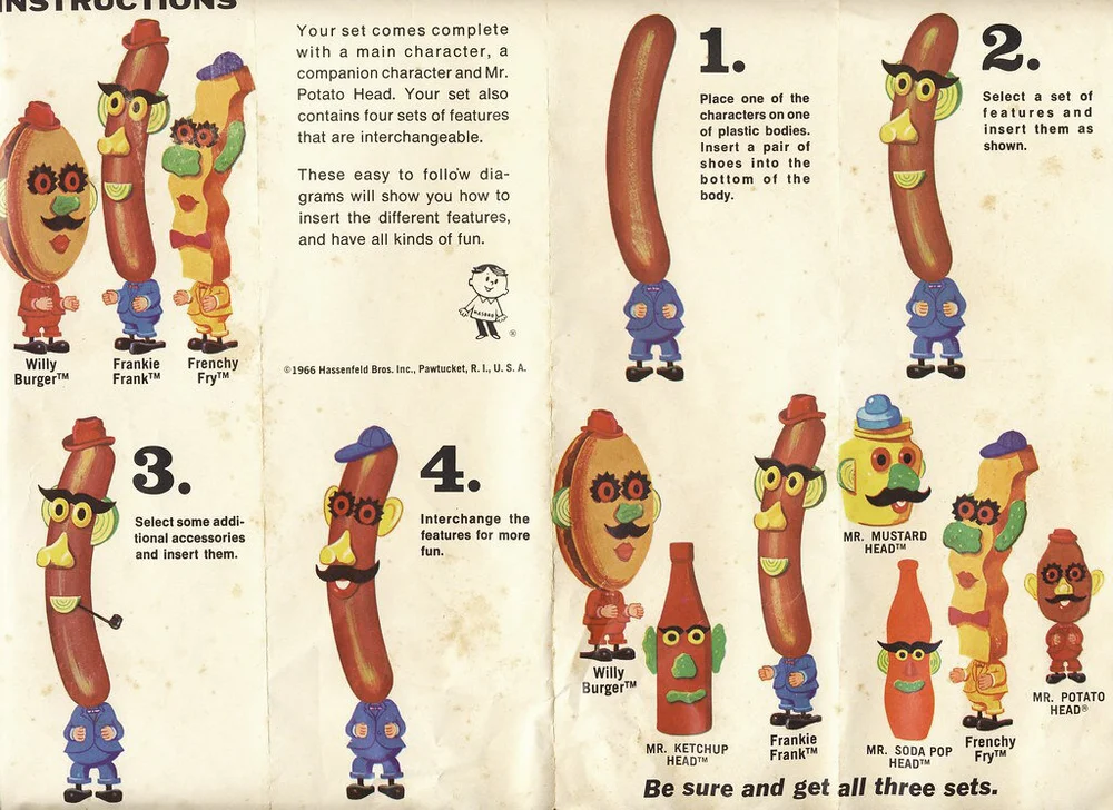 Algunos de los amigos de Mr. Potato.