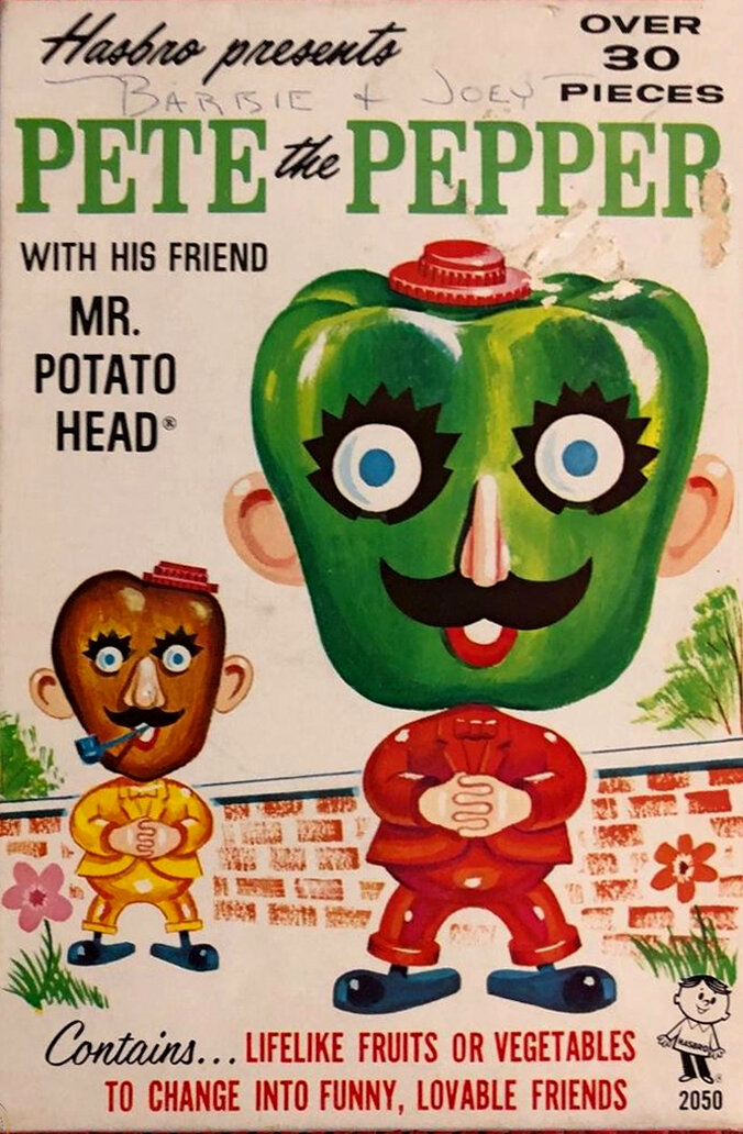 Mr. Potato y su amigo Pete the Pepper.