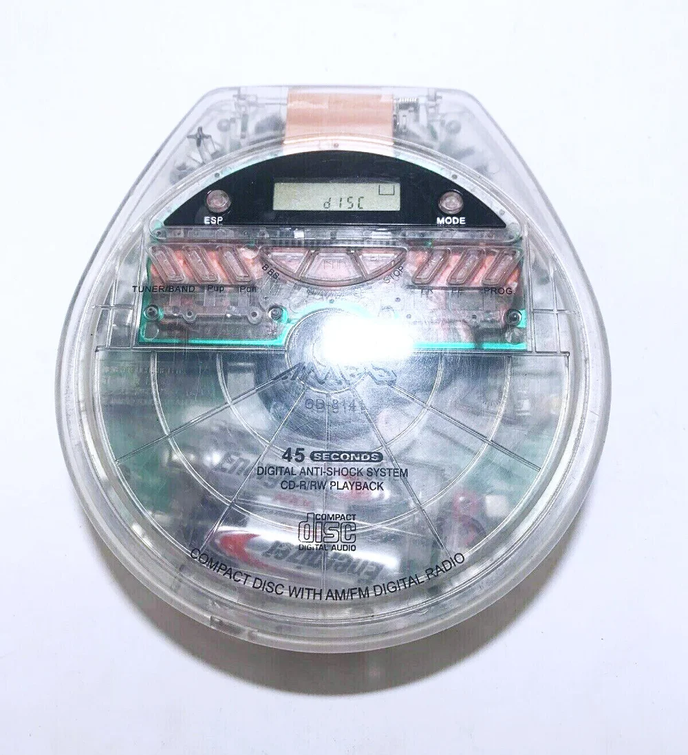 Discman transparente.