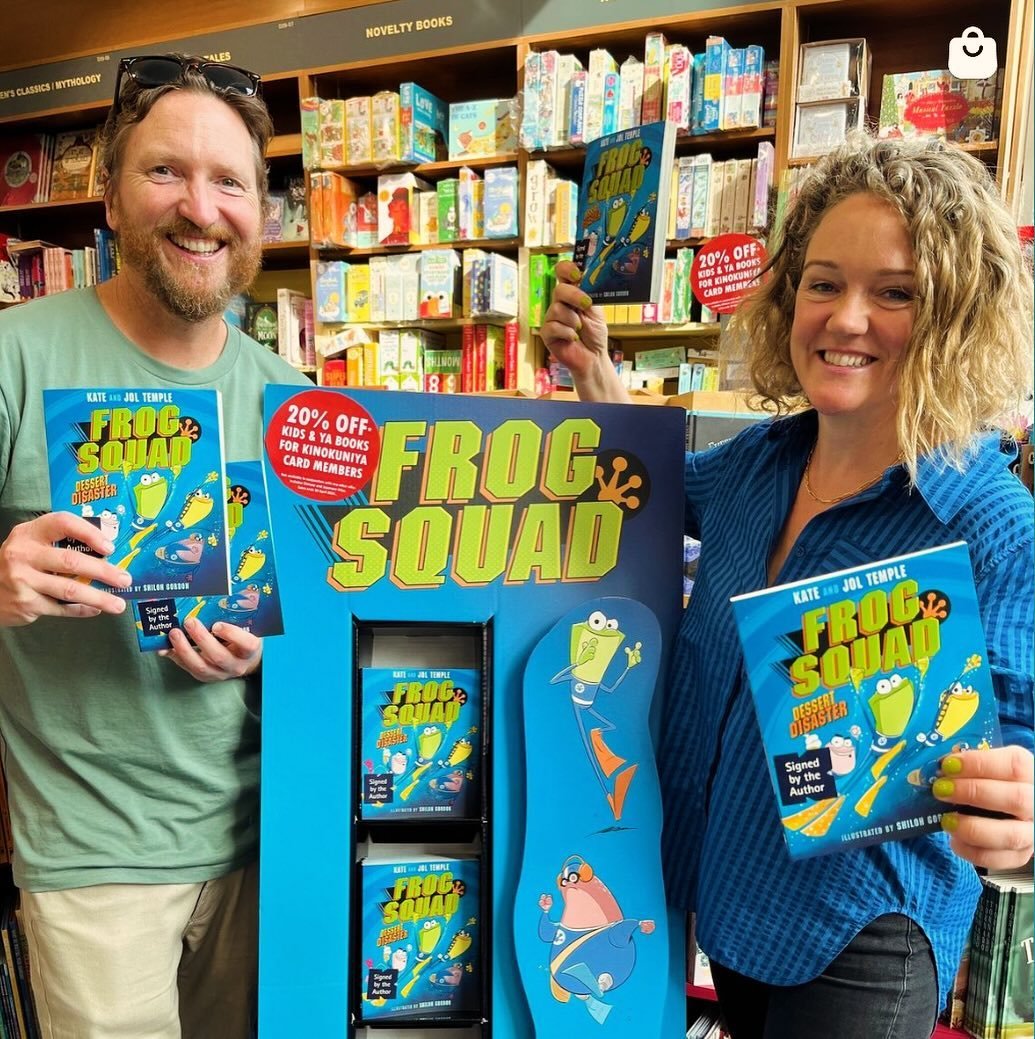 This week we&rsquo;ve been hopping around launching FROG SQUAD and that means we&rsquo;ve been visiting bookshops and catching up with frogtastic book sellers. Huge shout out to all the wonderful stores that have had us in to sign books and talk frog